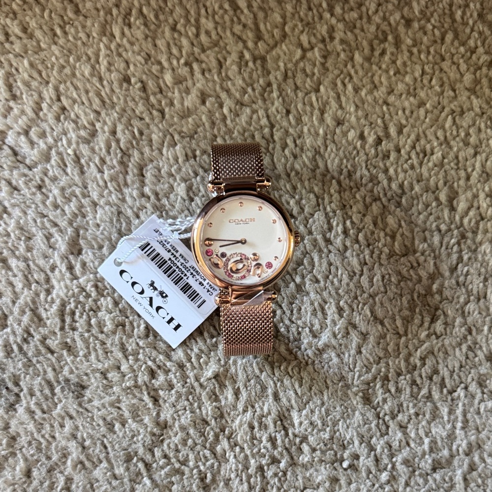 Coach Women's Rose Gold Mesh Watch